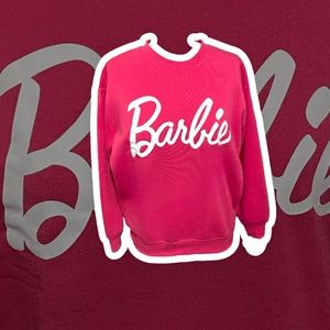 Barbie Hot Pink Long Sleeve Sweatshirt Women’s size Large NWT